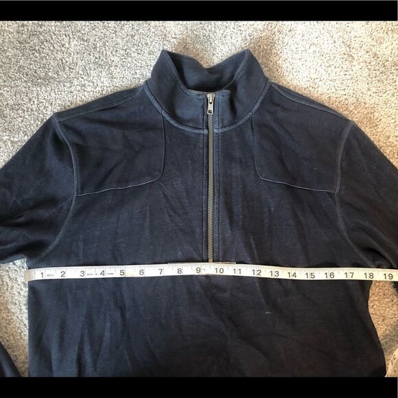 MERREL Selectwick 3/4 Zip Navy Sweater Medium - Picture 12 of 15
